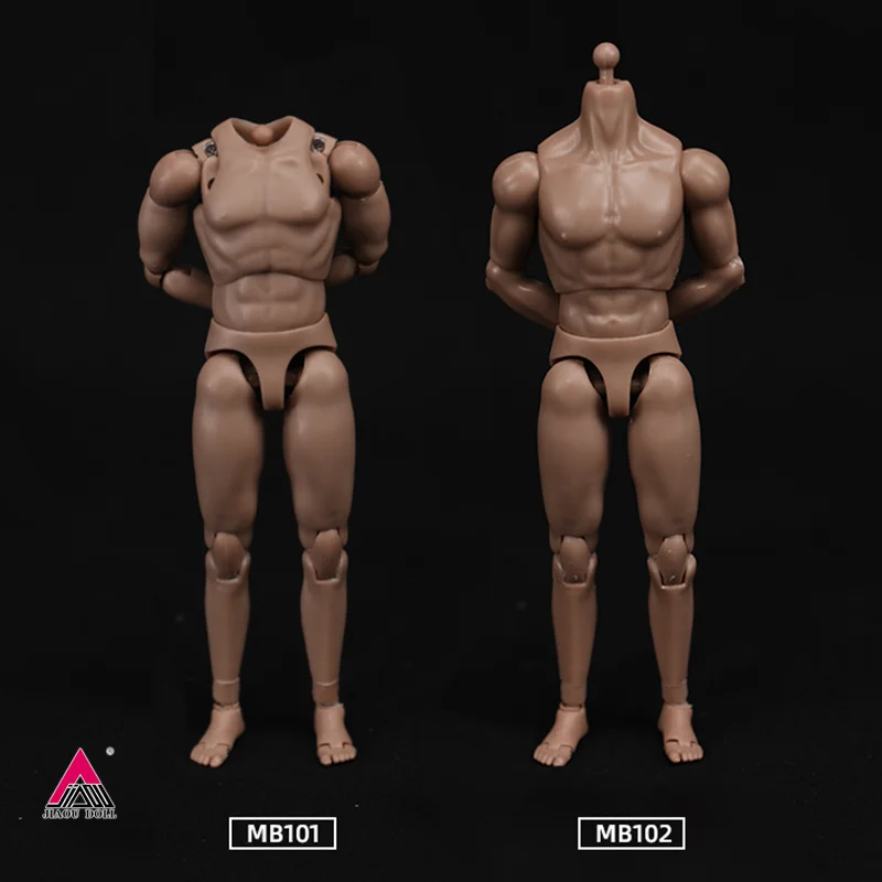 1/12 MB101 MB102 Super-Flexible Movable Muscle Male Body 6‘’ Soldier Nude Action Figure Super Flexible Body Toys fit 1:12 Head