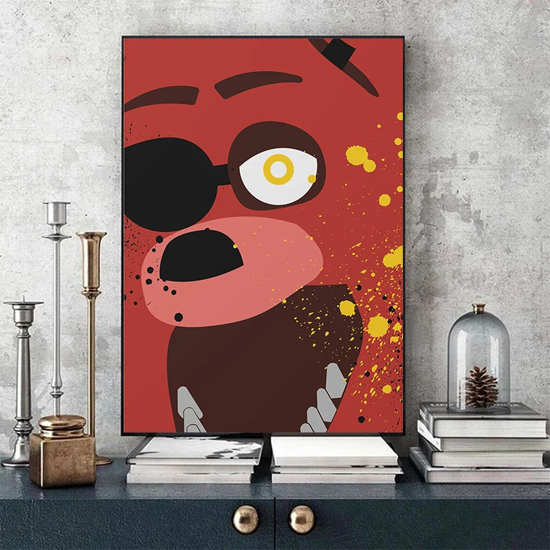 Hot Game FNAF Five-nights-At-Freddys Posters and Prints Canvas Printing  Modern Wall Art Picture for Living Room Home Decoration