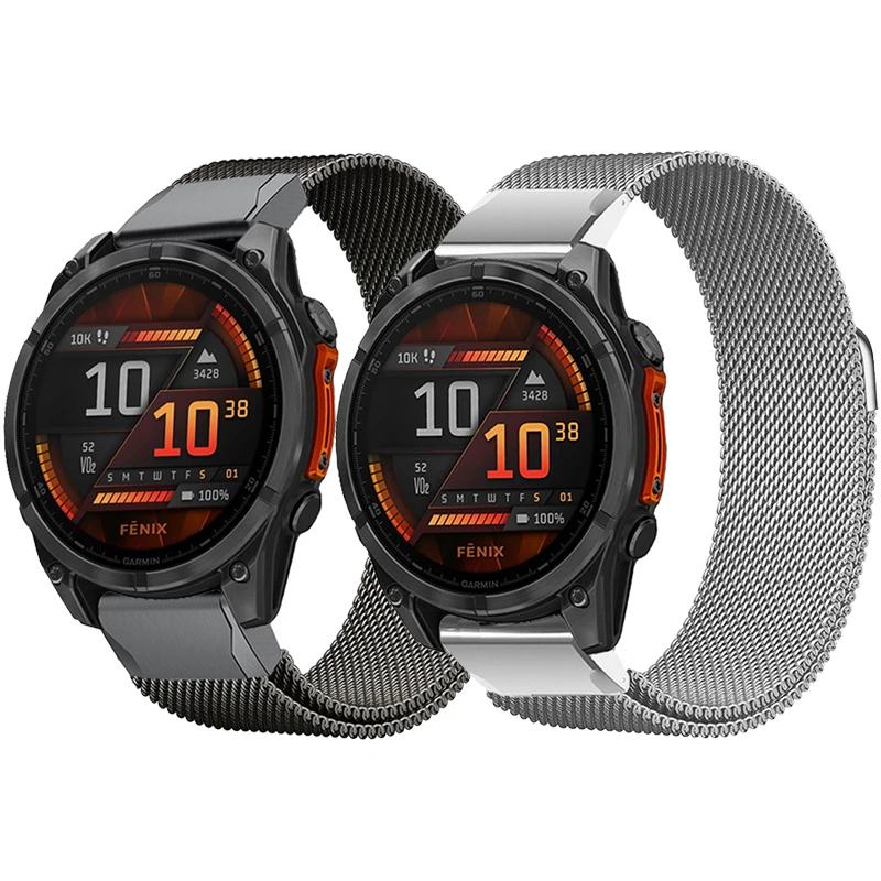 Correa de ajuste rápido para Garmin Fenix 8, banda de bucle magnético de 51mm para Garmin Fenix7X 6X 5X, pulsera de Metal para Garmin Enduro 3