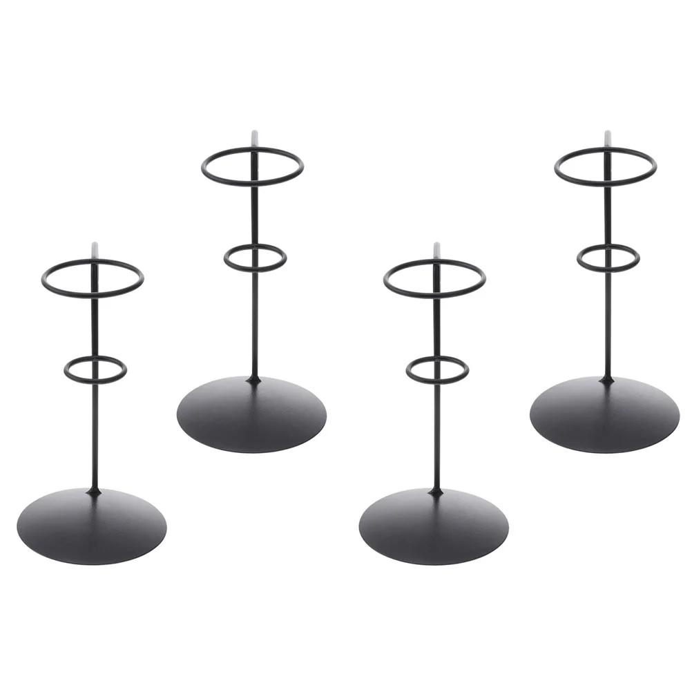 4 Pcs Iron Ice Cream Stand Cone Display Holder Decorate Conical Rack Tabletop Wrought Decorative Delicate Shape Dessert Holders