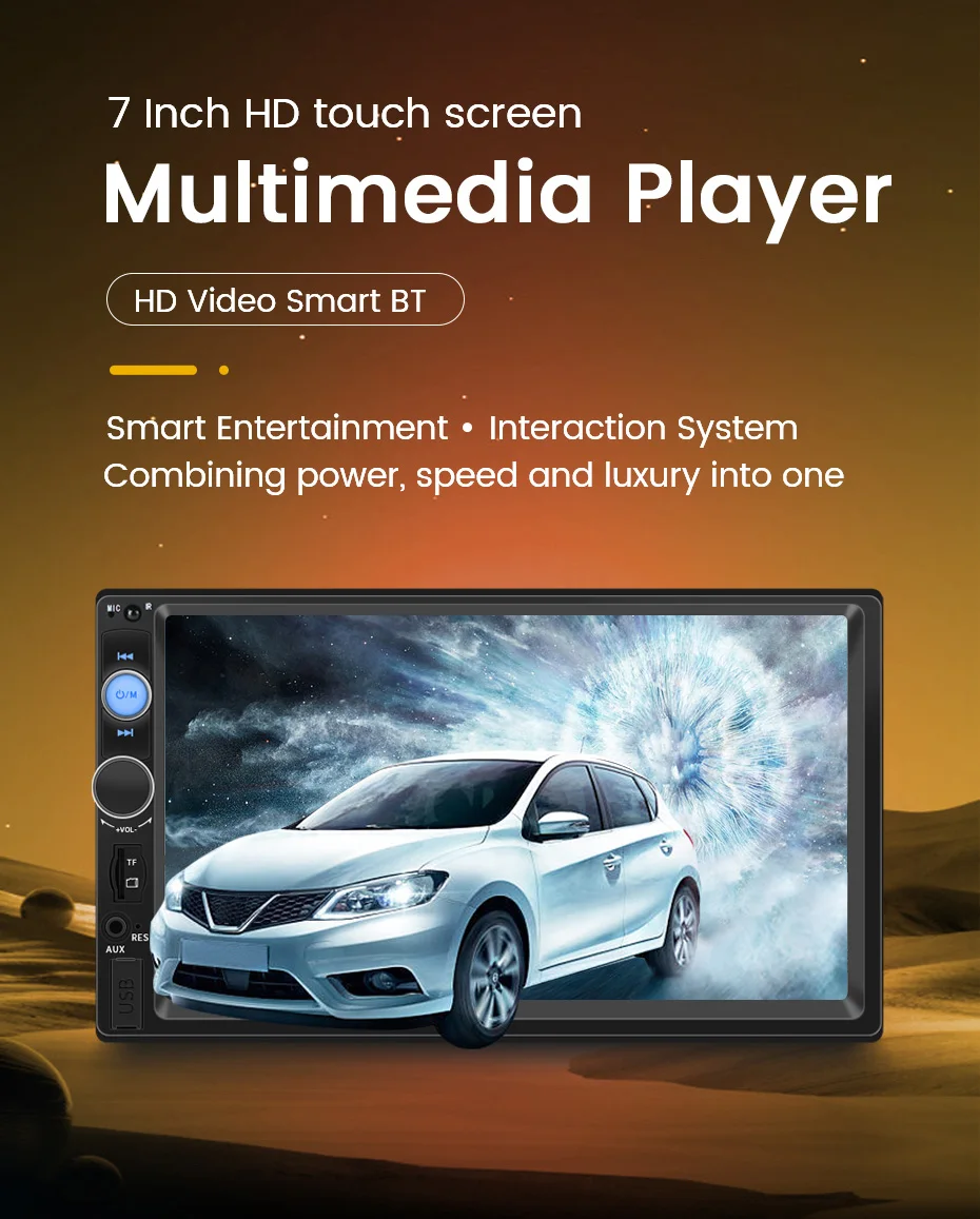 MEKEDE 2 Din Autoradio Universal Autoradio Multimedia MP5 Player 2DIN Carplay Android Auto Stereo USB 7 zoll Touchscreen audio – Detail 11