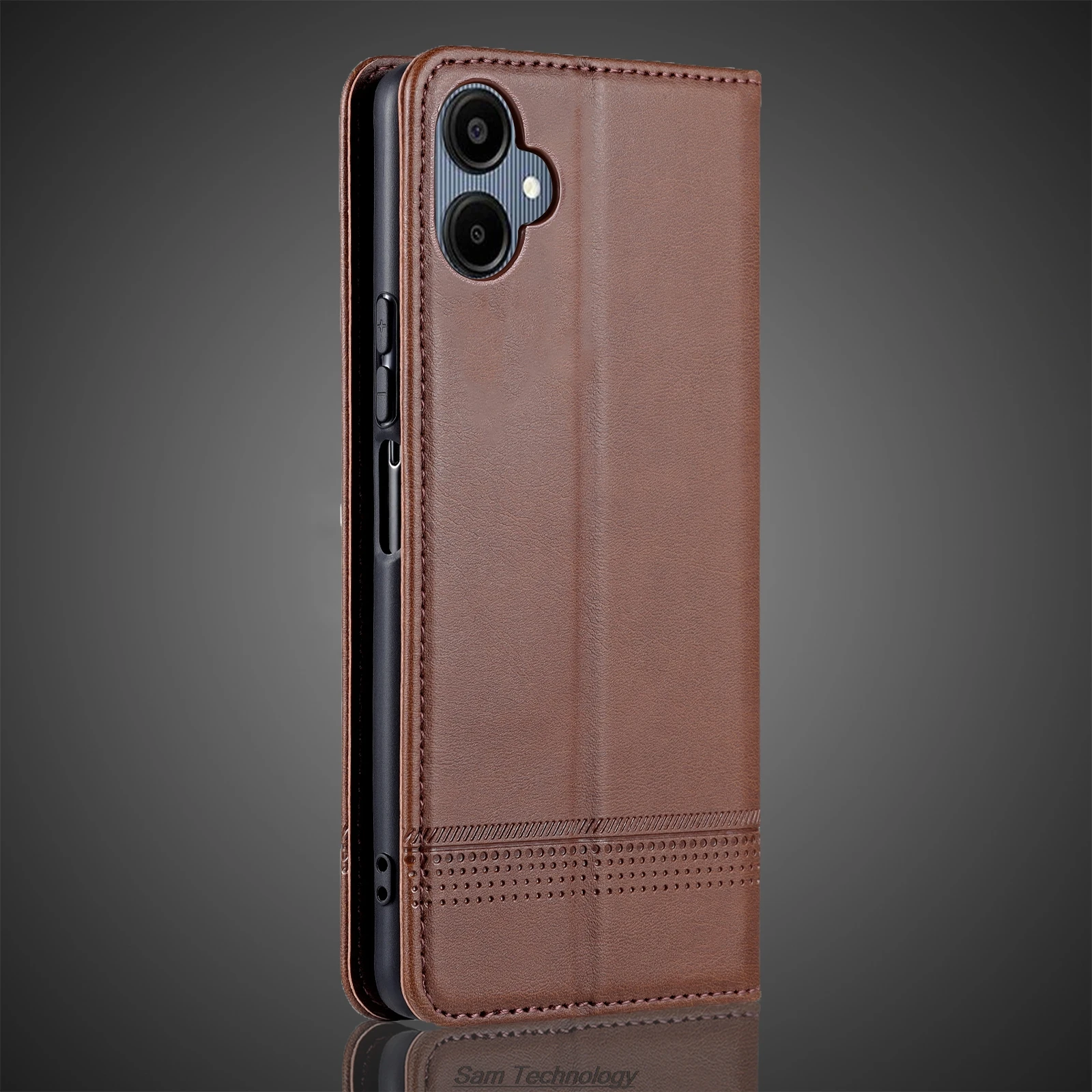 Deluxe Magnetic Adsorption Leather Fitted Case for Samsung Galaxy A06 SM-A065F 6.7\