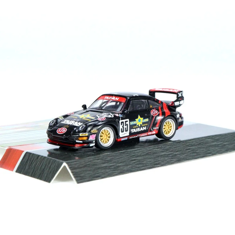 Asfalt i czas mikro działa TW 1:64 Pors-che 911 993 Model samochodu ze stopu stopu GT2 JGTC