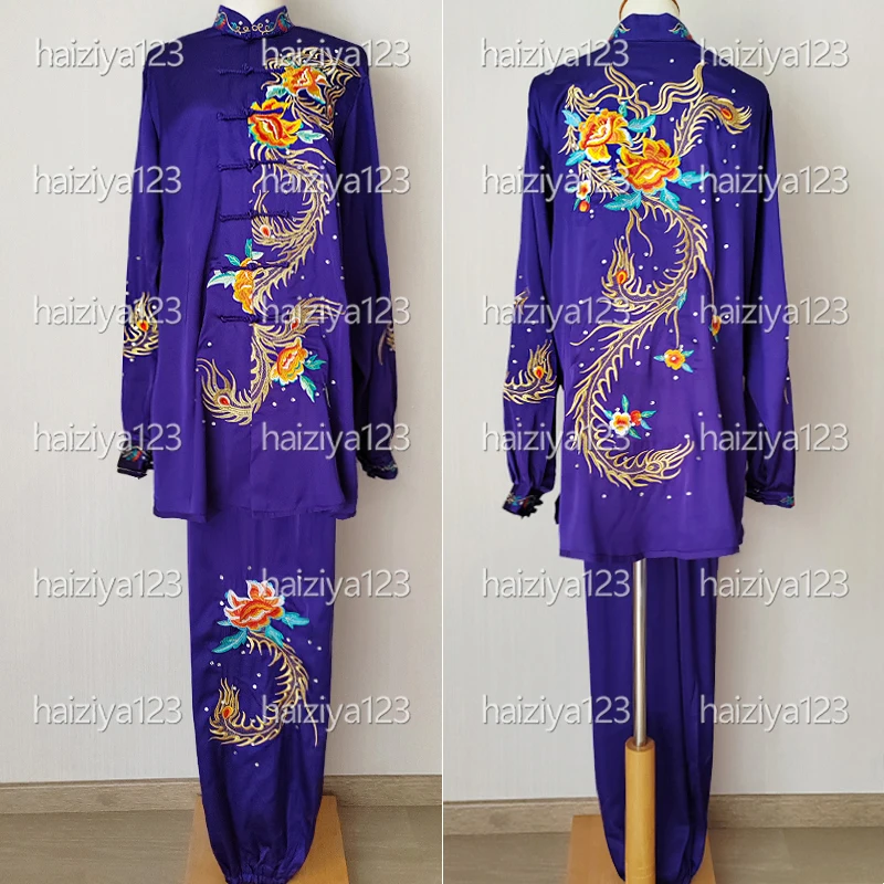 

Embroidered Phoenix Tai chi uniform taiji quan garment Kungfu clothes Wushu suit for male female adults kids boy girl unisex