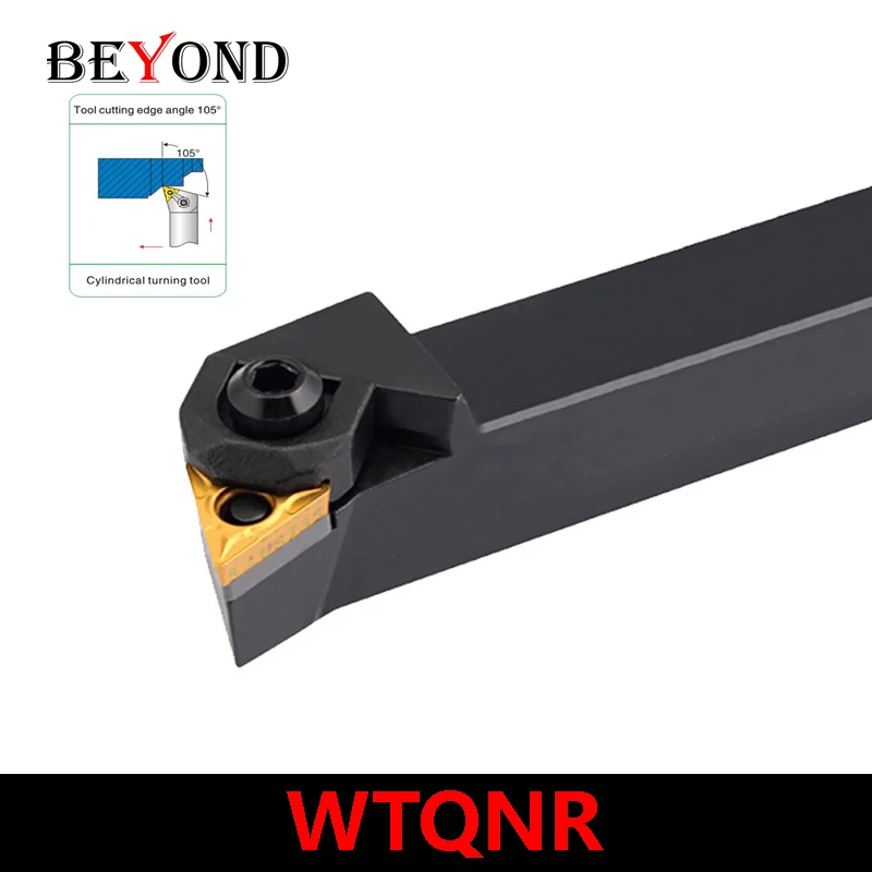 BEYOND W-Type WTQNR2525M16 WTQNR2020K16 WTQNR1616H16 WTQNR3232P16 External WTQNR WTQNL 25mm Turning Tool Holder CNC Cutter TNMG