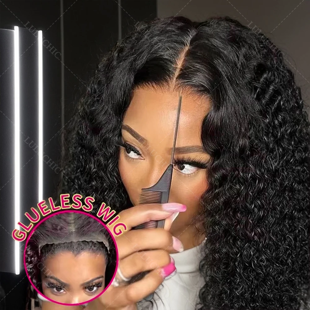 

30 Inch Glueless Deep Wave 13x4 Lace Frontal Human Hair Kinky Curly Wigs 5x5 HD Closure Brazilian Water Wave Wig Jerry Curly Wig