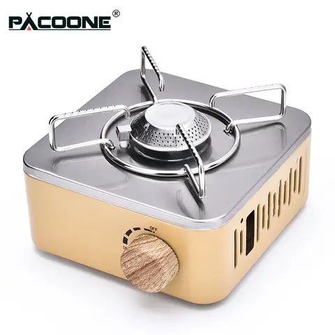 PACOONE 캠핑 가스 스토브 2800W 높은 화력 휴대용 카세트 용광로 야외 가스 버너 피크닉 캠프