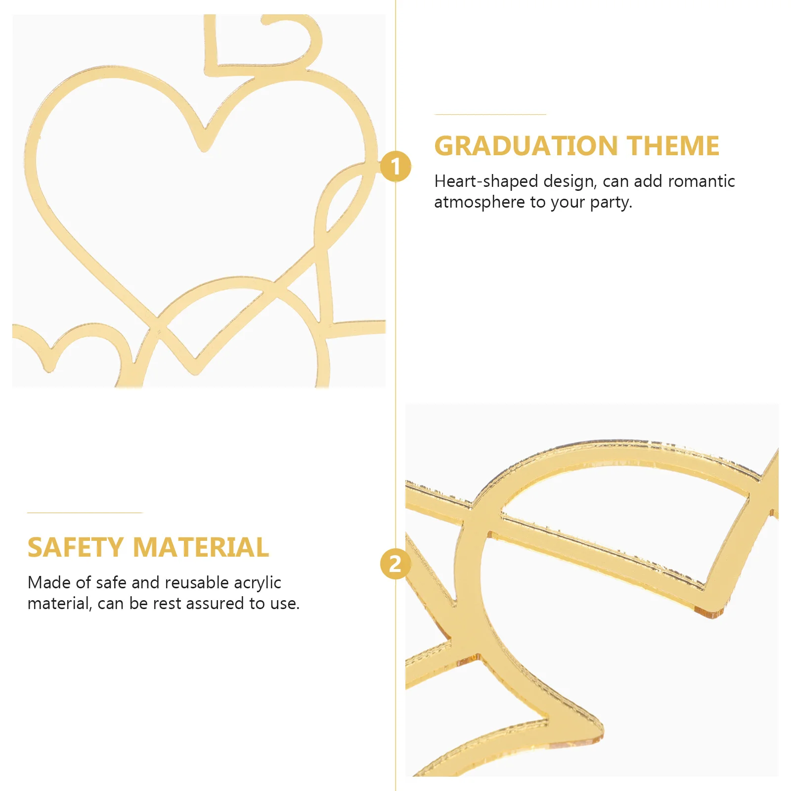 

6Pcs Valentines Cake Decorations Heart Love Dessert Toppers Creative Wedding Party Cupcake Picks Valentine Day Cake Decor