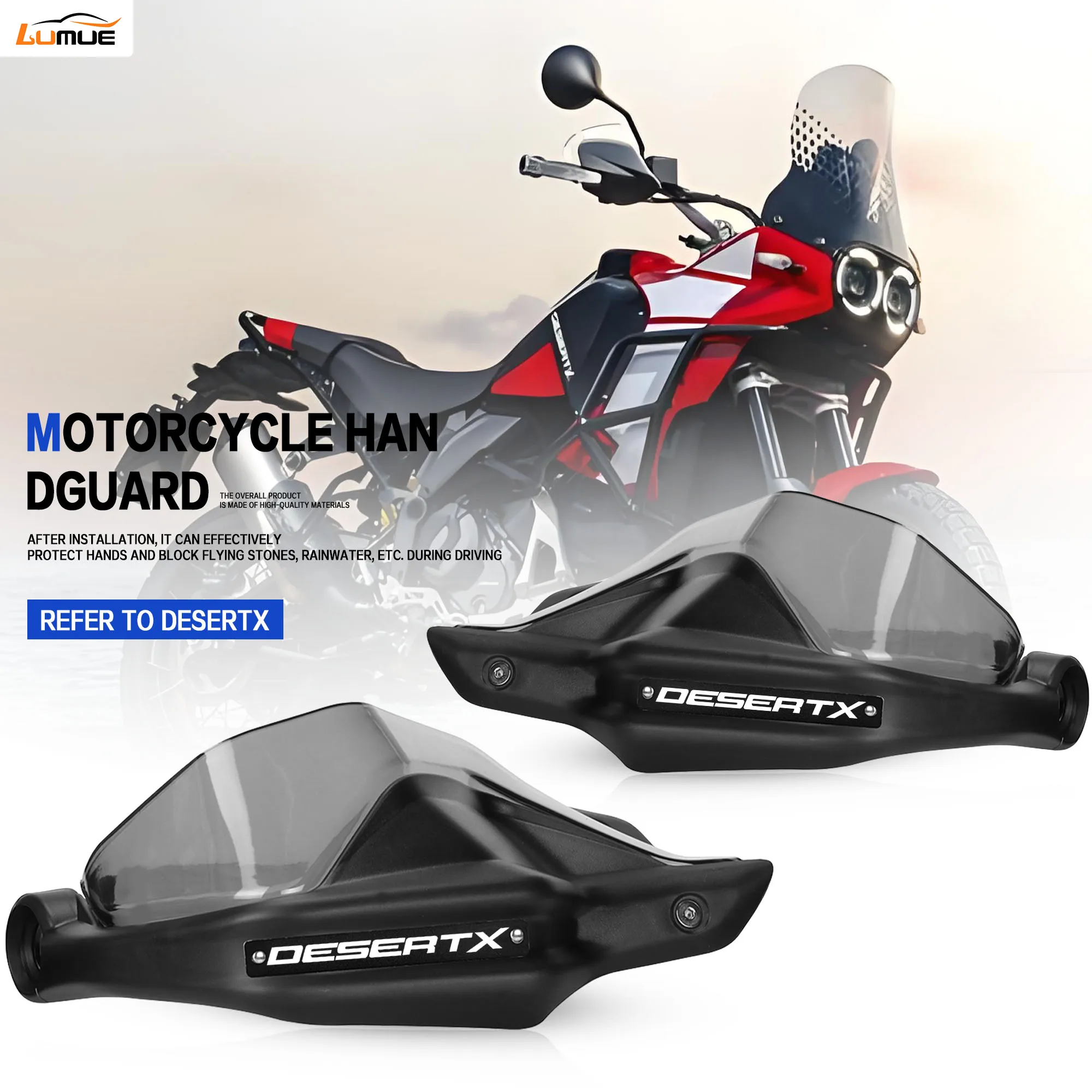 

Dedicated Hand Guard Motorcycle DesertX Handguards Handlebar Guards Windshield For Ducati DesertX 2022-2026