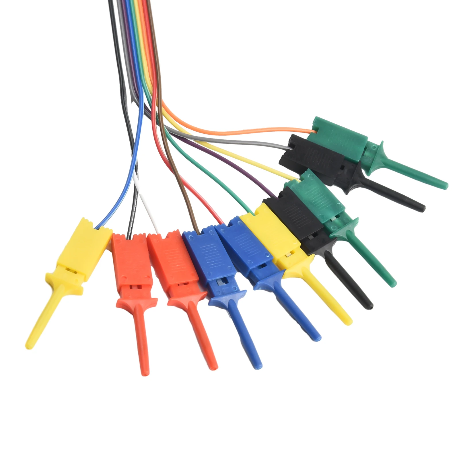 10 Pin Hook Clamp Probe Cable 25cm For Logic Analyzer Multi Color Set 5 Pcs Test Probe Accessories