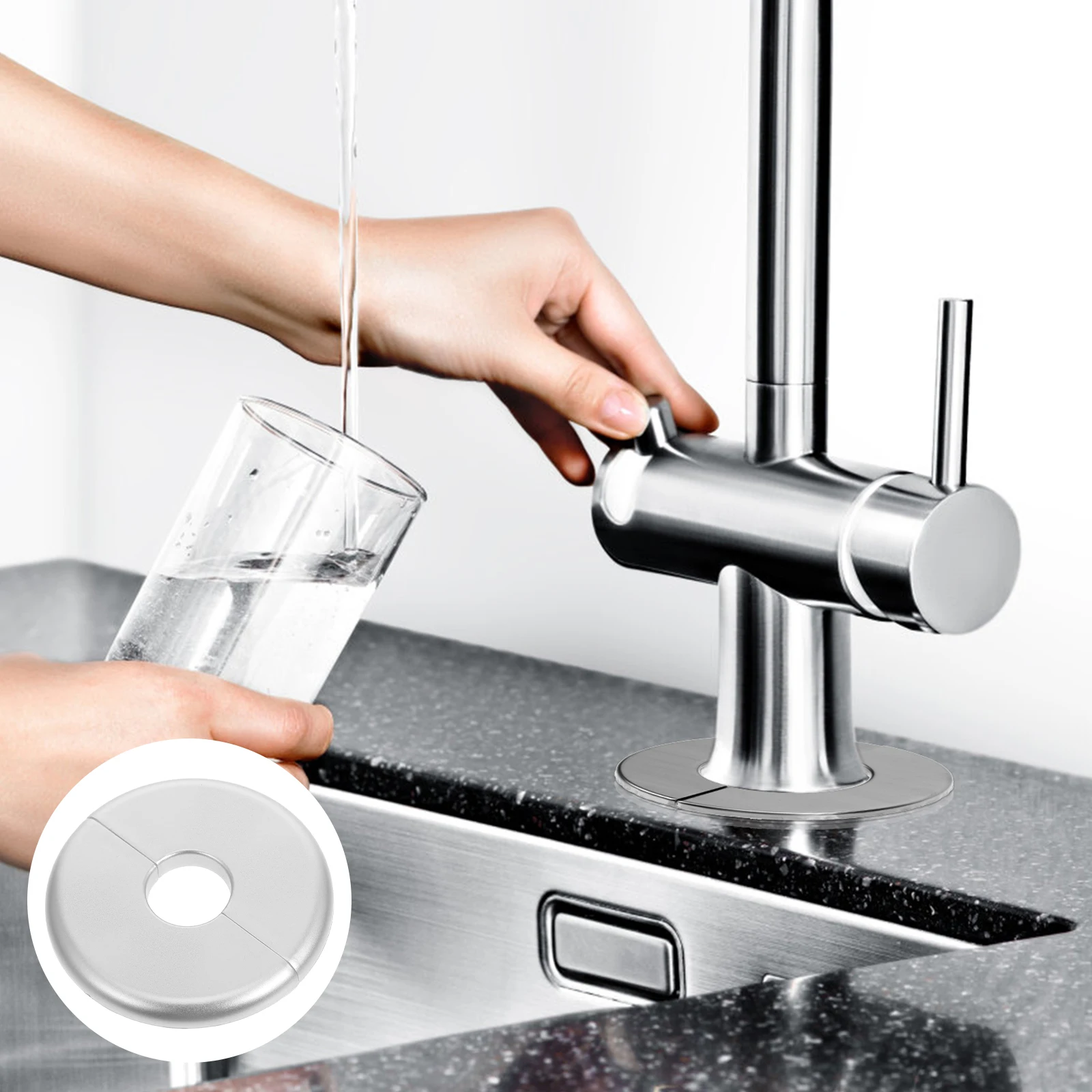 

4Pcs Pool Ladder Hole Covers Strong Shielding Plates Handrail Tubing Replacement Inground Pool Plumbing Pipe Cover Guardrail