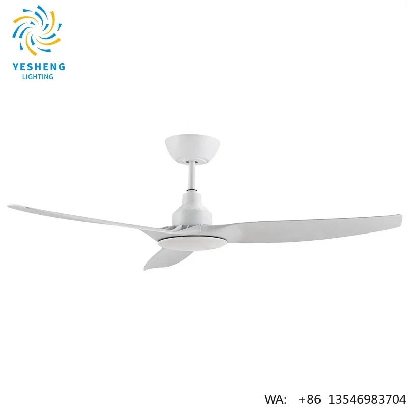 C065 52-Inch Ceiling Fan Remote Control 3-Blades ABS Fan for Outdoor Household Use Electric Power Source Box Fan in Ceiling
