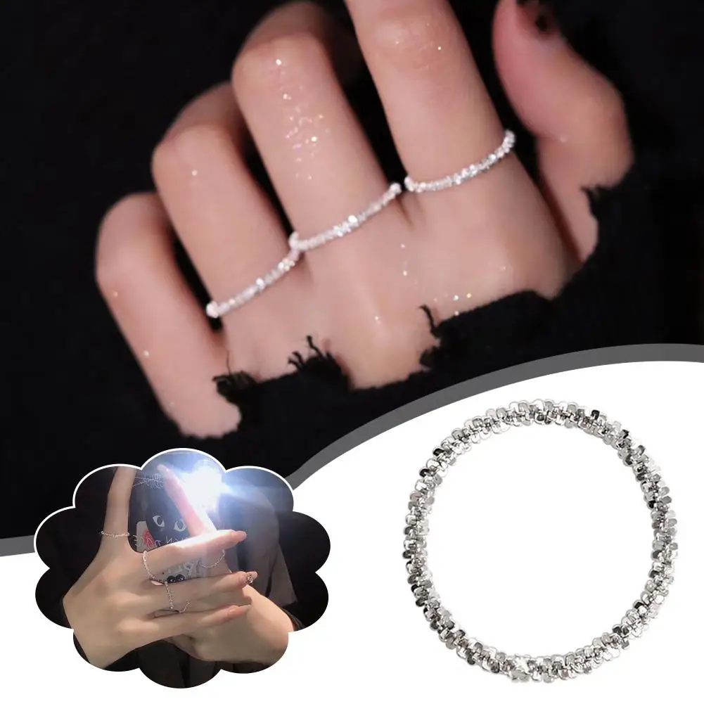 Sparkling Fashion Simple Elegant Silver Plated Luxury Accessories Jewelry Daily Gifts Female Party Wedding H9H4