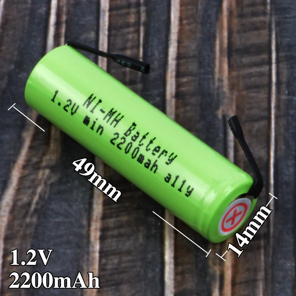 1.2V AA rechargeable battery 2200mah for Philips HQ7120 HQ7110 HQ560 HQ6675 HQ5812 RQ338 HQ662 HQ482 HQ483 shaver razor battery