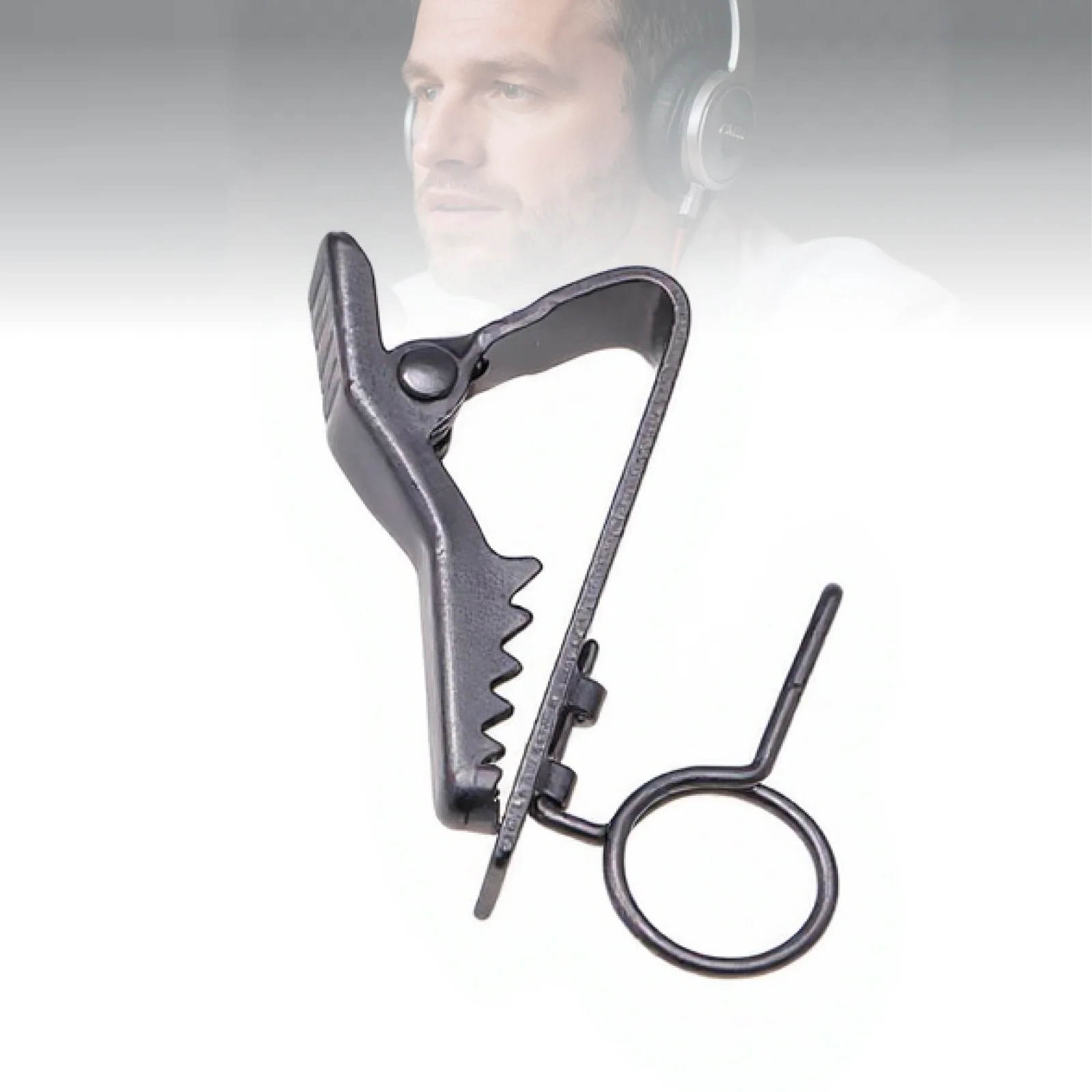 Microphone Collar Clip Mini Holder Metal 10mm Black Tie Clip for Meetings Presentations Lectures