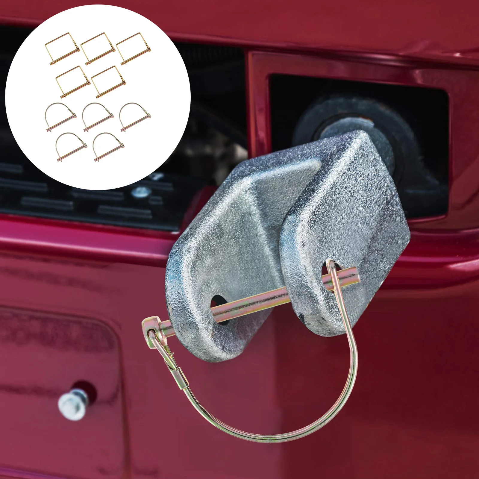 

10 шт., безопасный сверхмощный сплав, фиксирующий вал, предохранительный штифт из сплава для прицепа, сцепного устройства, тягача