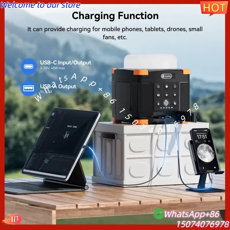 2026New Good Rechargeable Backup Energie Solaire 12v Power Back up Brightest Camping Lantern Power Bank