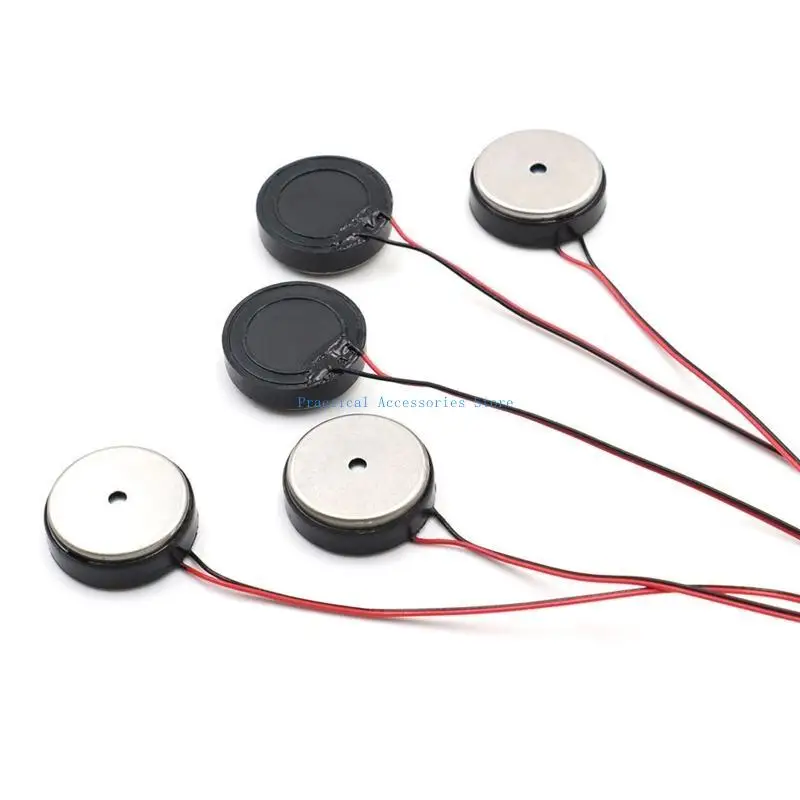 

U75E 1W 8 Ohm Micro Internal Speaker Magnet Loudspeaker 16mm Dia Round Metal for Shell Wire DIY for MP3 MP4 Player(10Pcs