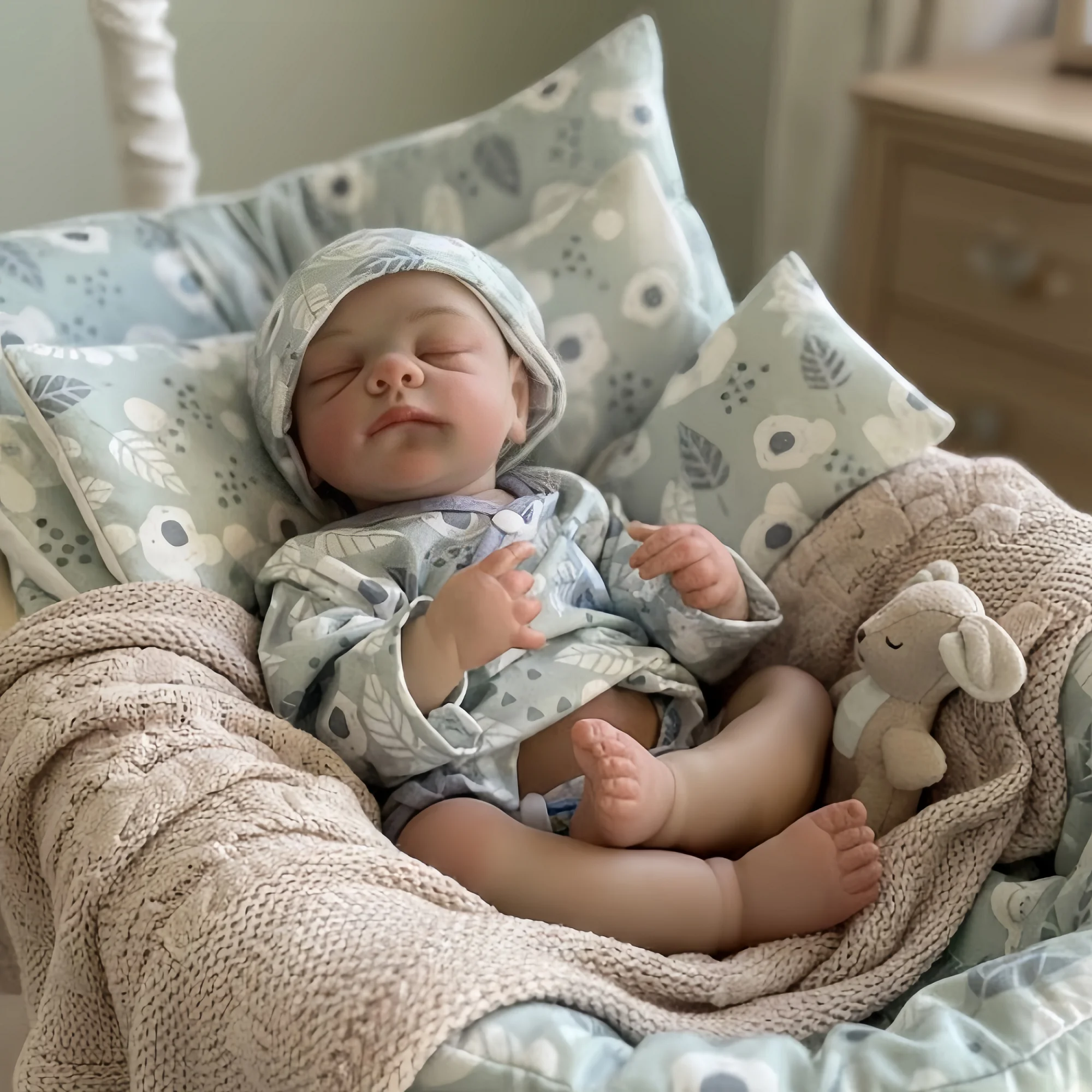 18 بوصة/45 سنتيمتر قابل للغسل تولد من جديد فتاة و دمى صبي مع شعر مطلي لمسة ناعمة الفينيل الجسم نابض بالحياة تولد من جديد دمية بيبي تولد من جديد دي سيليكونا