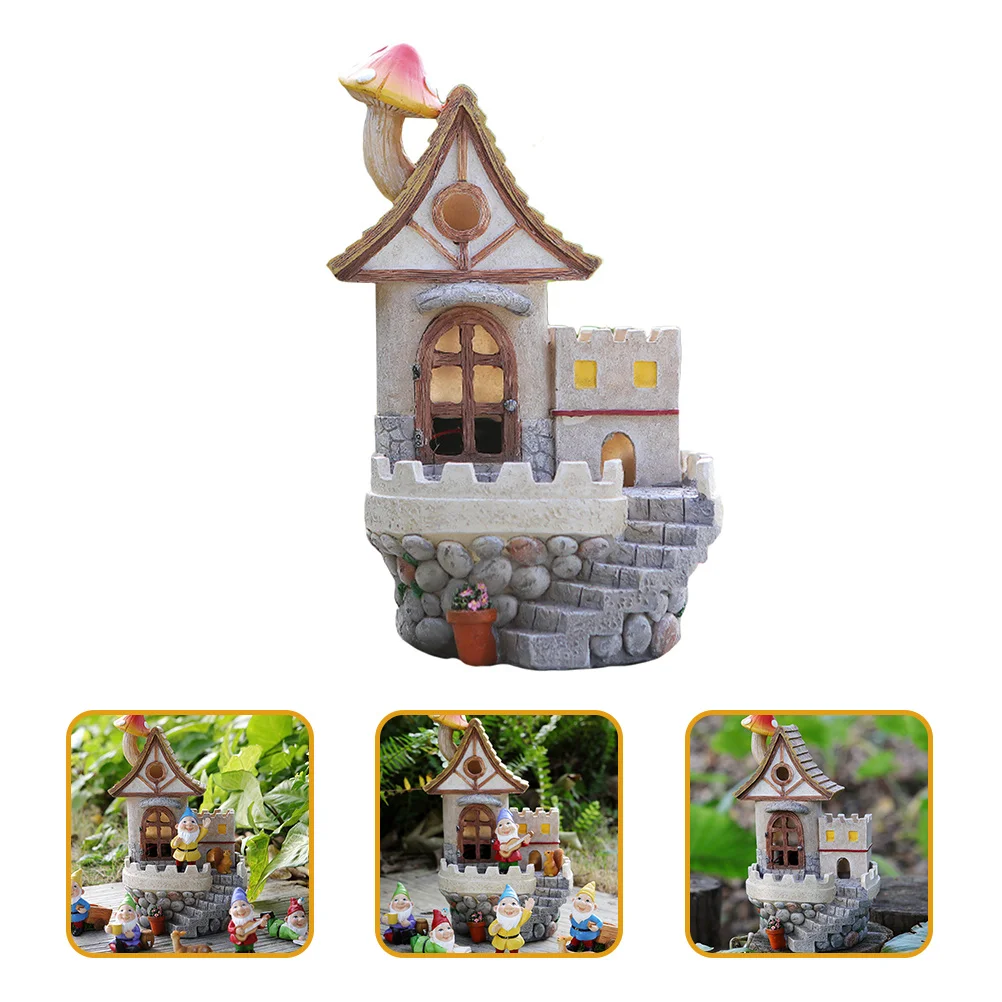 

Solar House Shape Ornament for Garden Decor Automatic Sunlight Absorption Night Lighting Solar Yard Patio Decorations