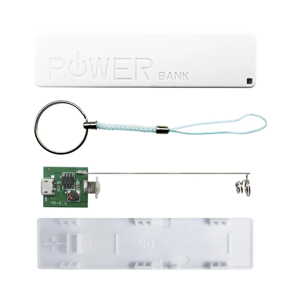 1 قسم 18650 بطارية ليثيوم مخرج USB بطارية متنقلة محمولة لتقوم بها بنفسك قوة البنك شاحن الهاتف المحمول