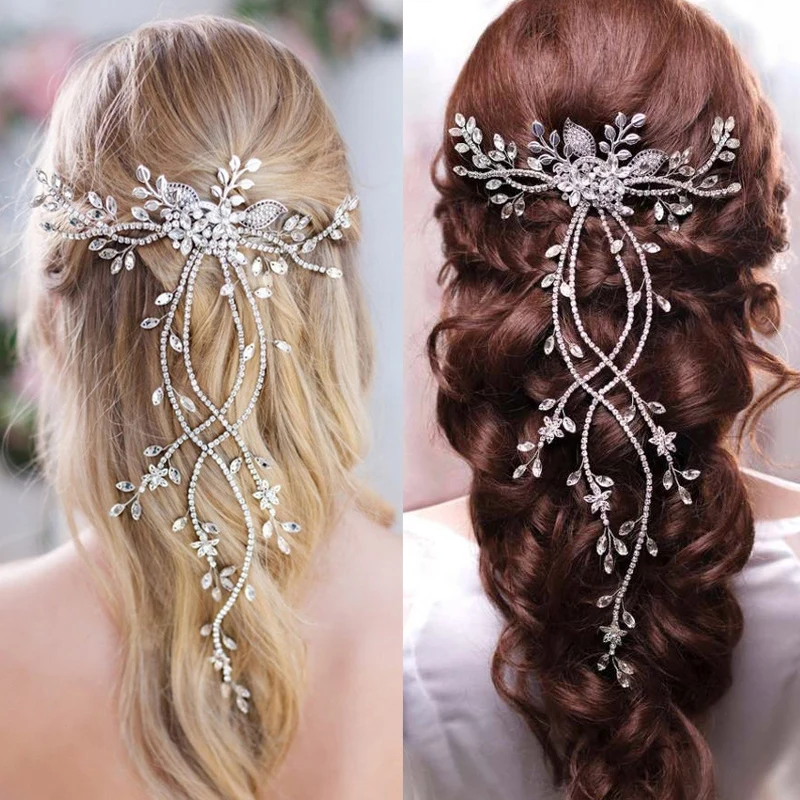 Fashion Wedding Hair Accessories Crystal Pearl Hair Comb Wedding Bridal Hair Ornaments Hair Jewelry Bride Headdress Headbands