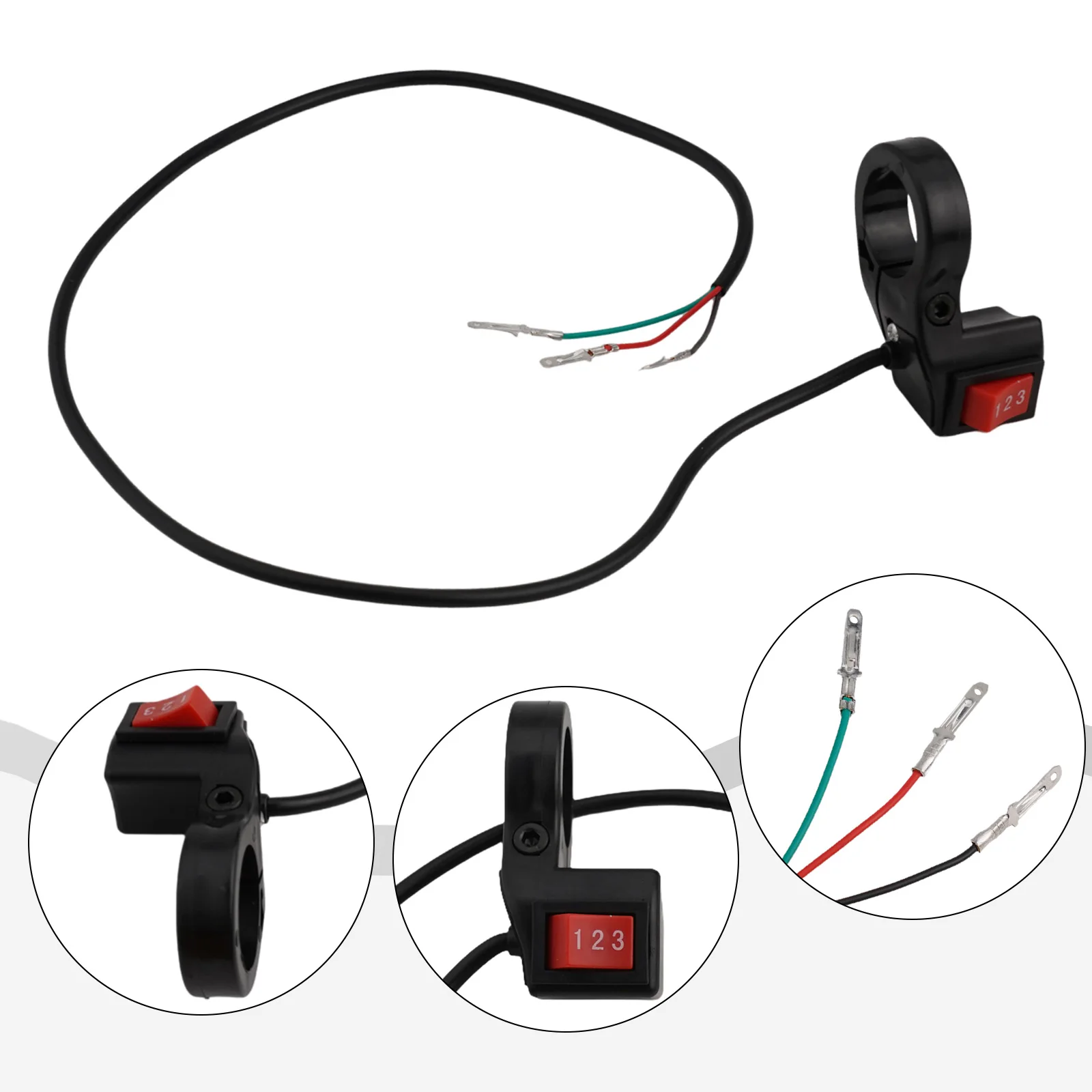 

For 22MM Handlebar Motorcycles Scooter Handlebar Switch 22mm Motorcycle Switch For Electric Bike Handlebar ABS Material