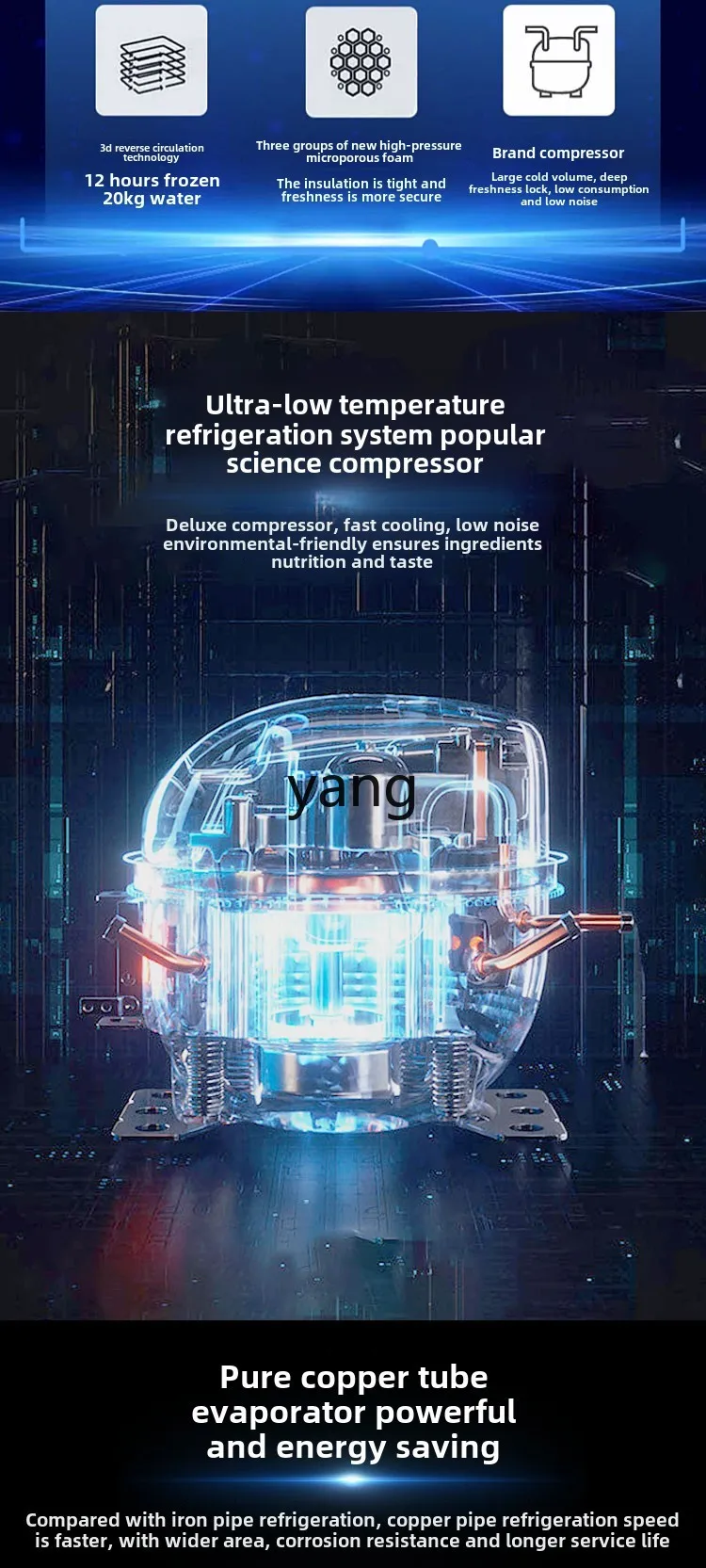 Lh minus 60 graden -70 graden tonijn zeevruchten cryogene snel ingevroren -
