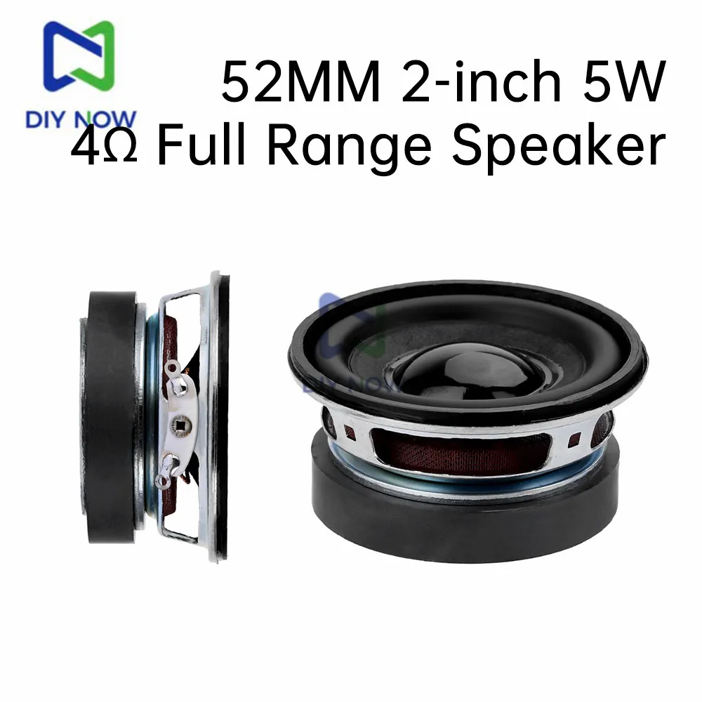 52MM 2 inch 5W 4 Ohm Full Range Speaker Round Small Audio Amplifier Speaker 0. 25- 20KHz For Digital Electronics Speakers