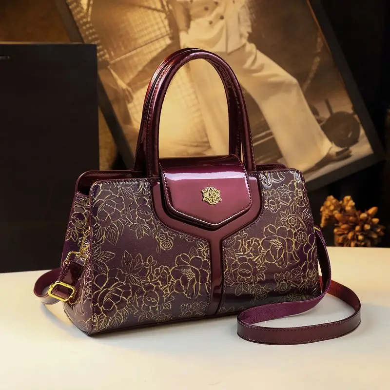 

Designer Brand New Fashion Leather Cross Body Handbag Large Capacity Patent Leather Bags for Women Hot Selling