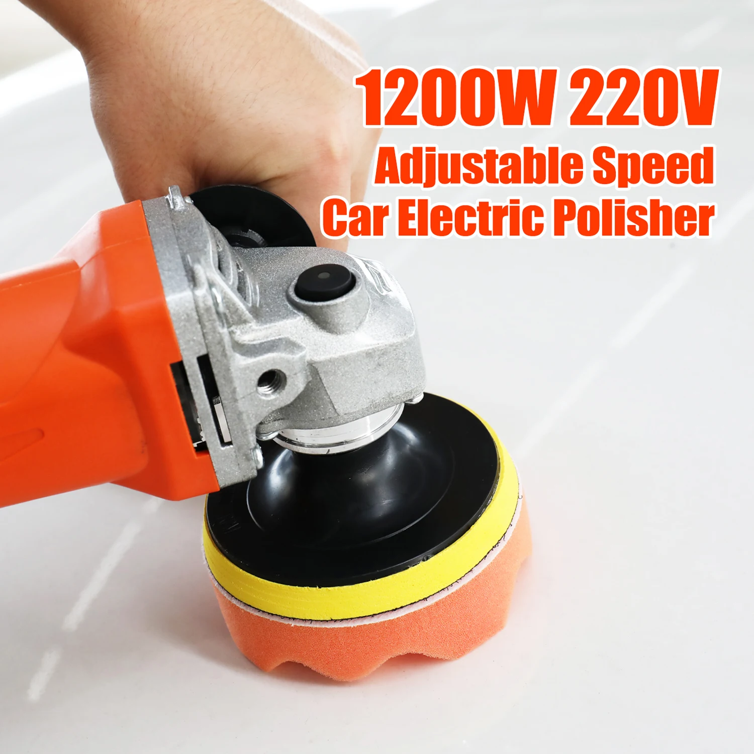 1200W 220V 6 Gears Adjustable Speed Car Electric Polisher Waxing Machine Automobile Furniture Polishing Tool for woodworking