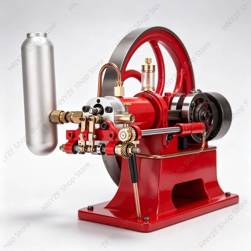 All-Metal Horizontal Water-Cooled Single-Cylinder Engine Model, DIY Scientific Experiment Assembly Kit For Physics Teaching