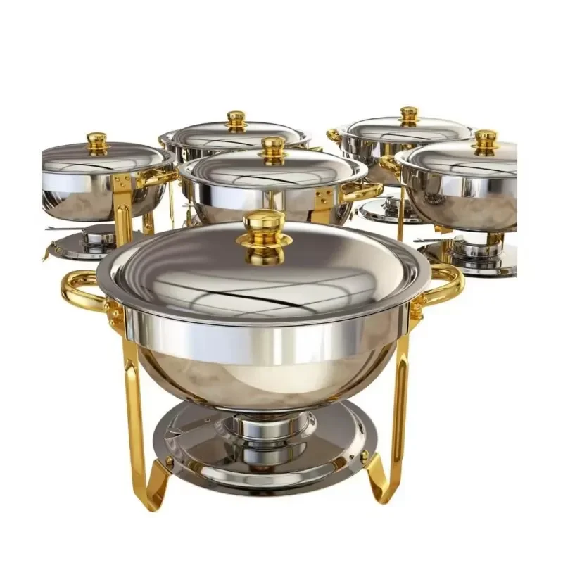Commercial Buffet Warmer Stainless Steel Food Heater for Hotel Restaurant Catering Service Equipment Chafing Dish Set Hotel