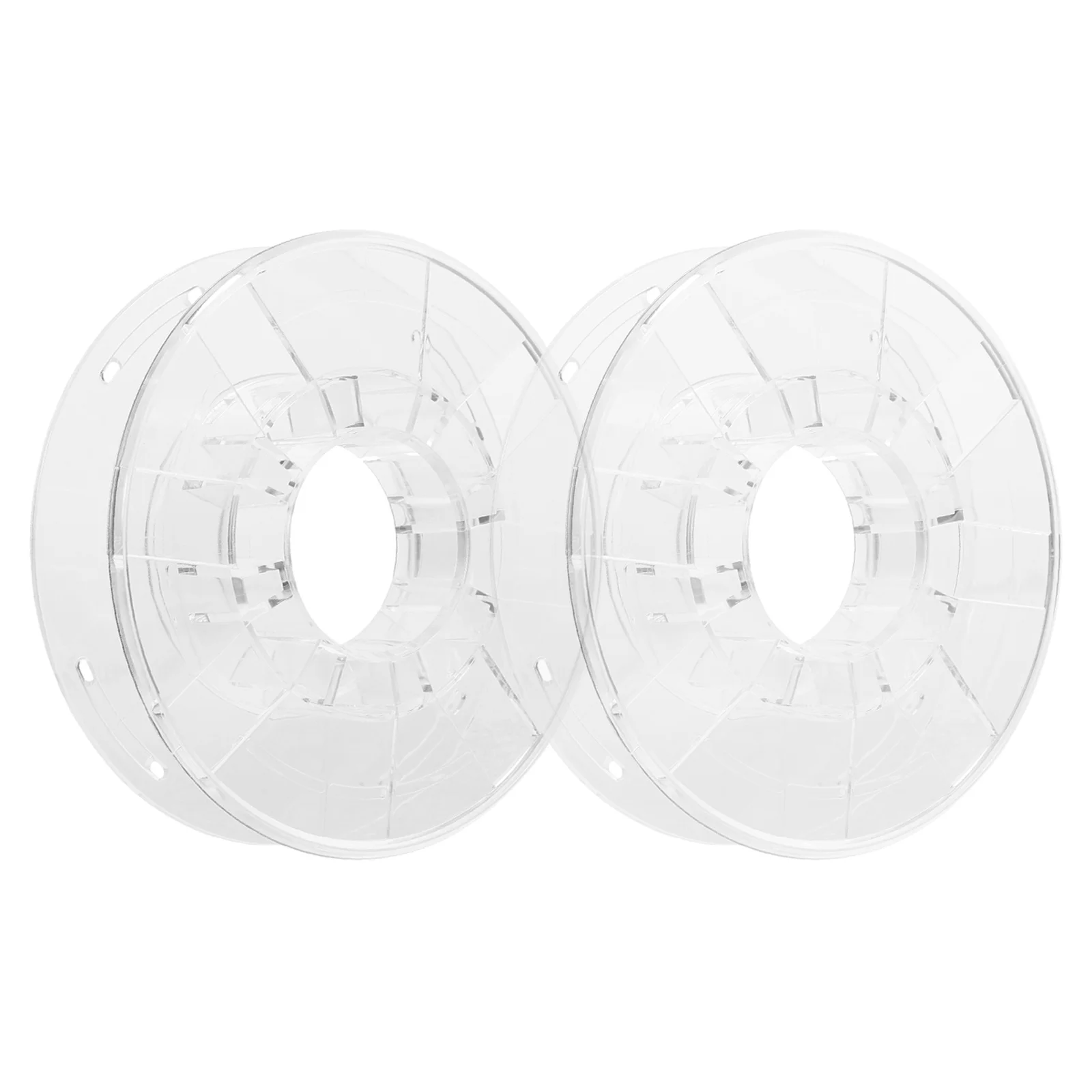 2Pcs Plastic 3D Printer Filament Spool Reusable Clear Filament Winder Reel Holder for Printing Projects