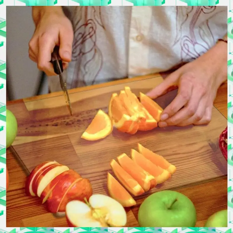 

FIZP For Outdoors Counter Acrylic Cutting Boards, Acrylic Chopping Board Non-Slip Acrylic Chopping Board