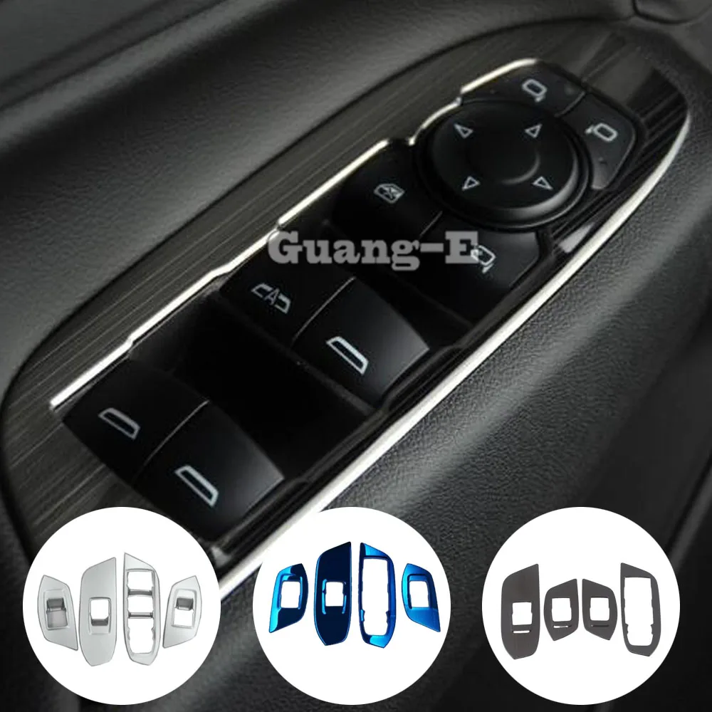 Cubierta de Panel de interruptores de cristal para puerta interior y ventana, molduras de Marcos, reposabrazos, pasamanos para Chevrolet Equinox Third GE 2017 2018 2019 2020 2021