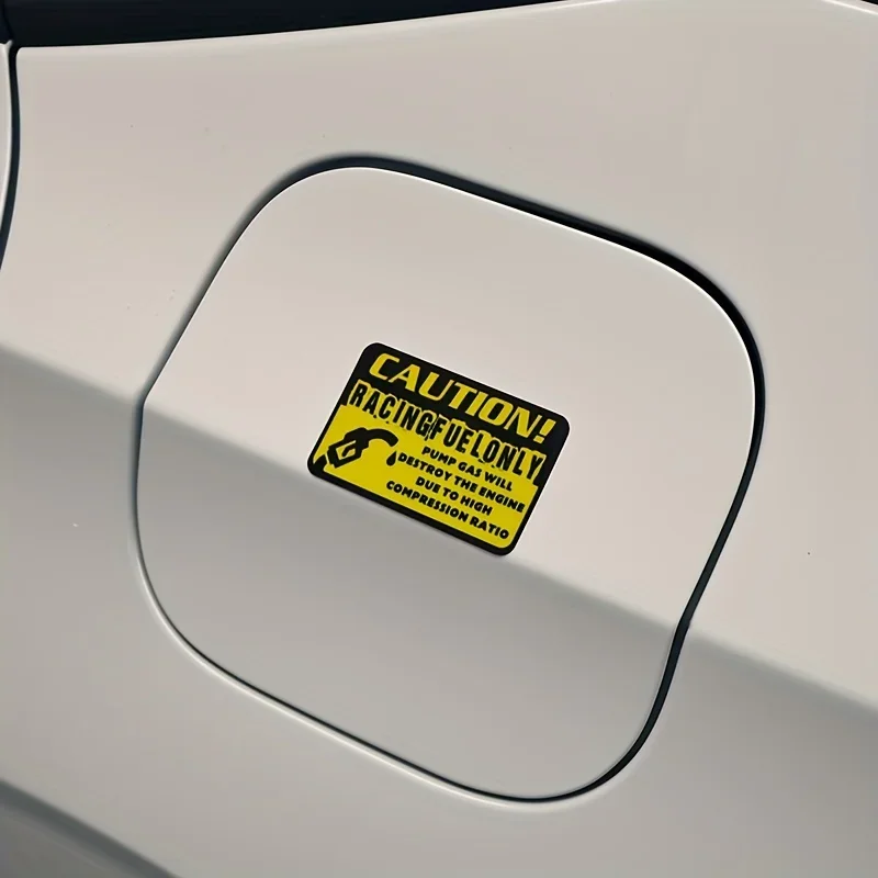 "Caution! Racing Fuel Only" Car Sticker, Performance Auto Decal for Racing Enthusiasts