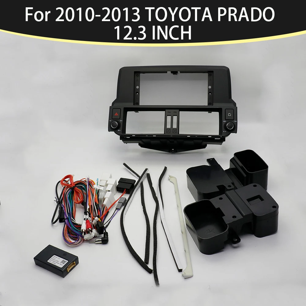 

Для Toyota Prado 2010-2013: 12,3-дюймовая автомагнитола, GPS MP5 Android-плеер, 2 DIN, панель приборов, рамка-накладка