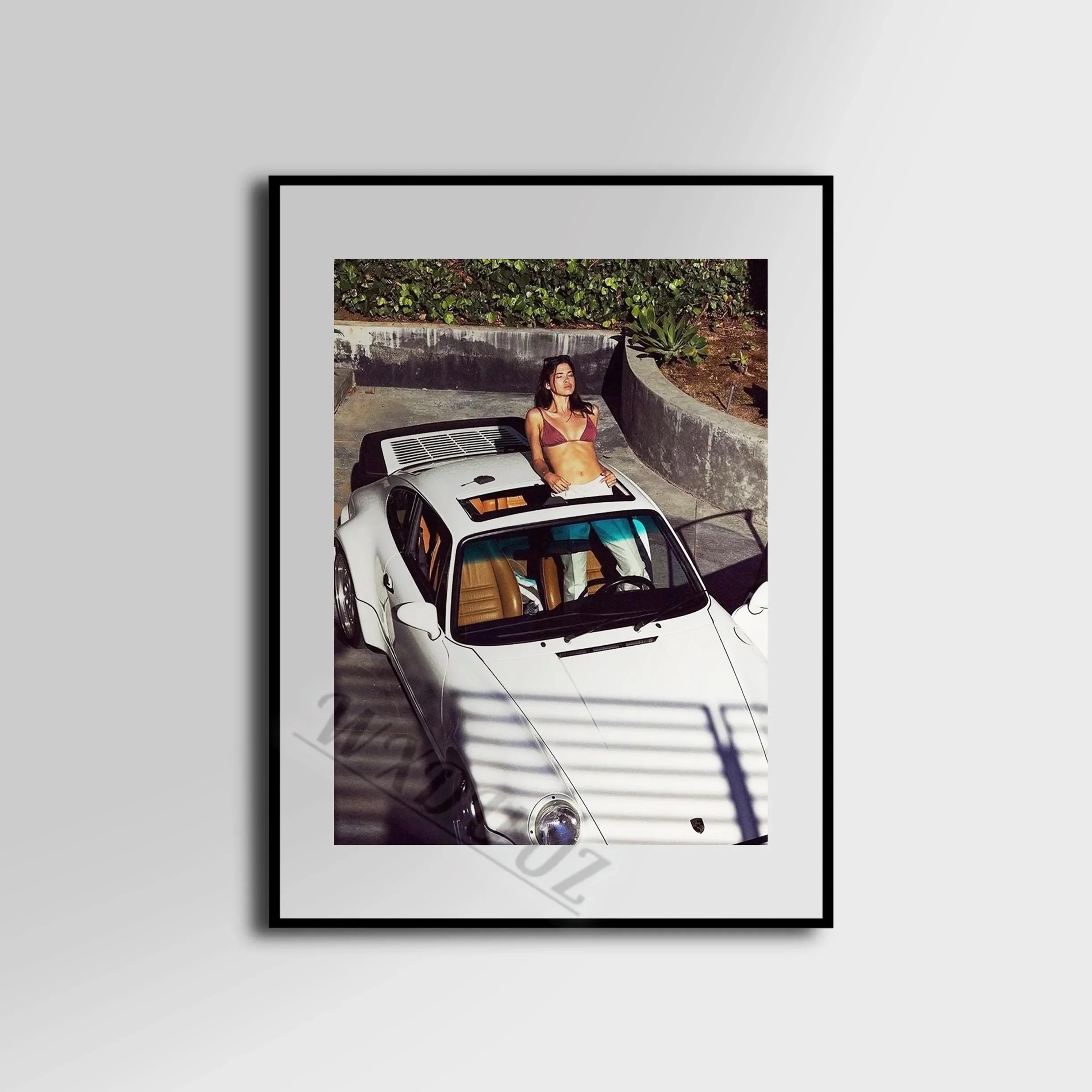 Nordic Vintage Schwarz-Weiß Ästhetische Wand kunst Klassische Supercar Street HD Öl auf Leinwand Plakate und bedruckte – Detail 7
