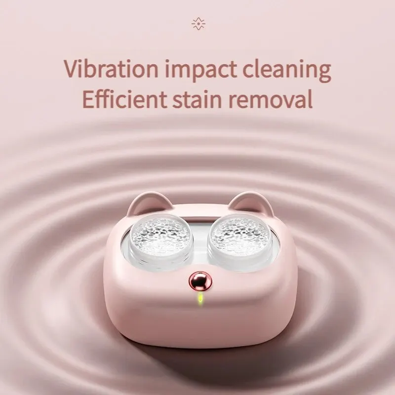 Portable Contact Lens Cleaner High Frequency Vibration Contact Lens Cleaning Case Beauty Pupil Storage Cleaning Container Tools