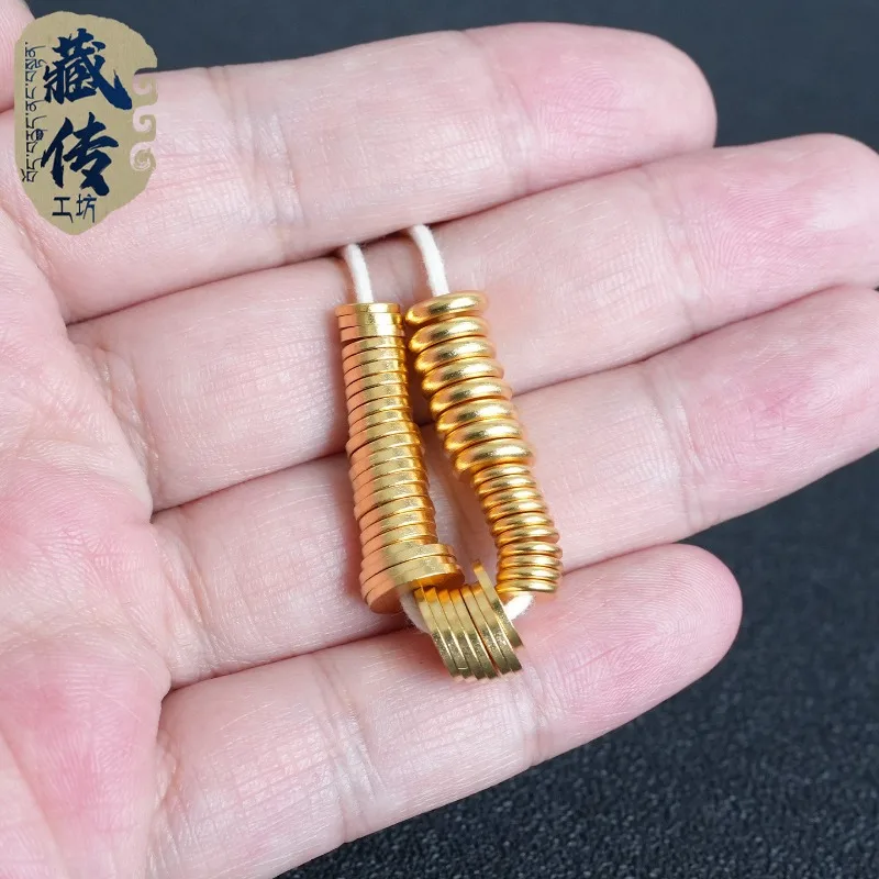 Tibetan Style Ultra Thin 18K Gold Color Spacer Beads Discs Coconut Shell Star Moon Bodhi Monkey Head Vajra DIY Jewelry Making