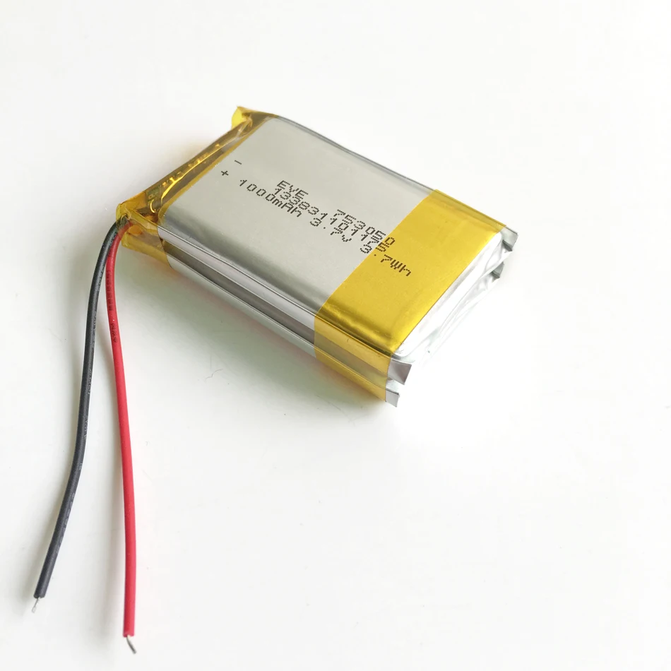 3.7V 2000mAh เซลล์แบตเตอรี่แบบชาร์จไฟได้ลิเธียมโพลิเมอร์ Li Po สำหรับแผ่นดีวีดีกล้องแท็บเล็ต PC แบตสำรอง PSP แล็ปท็อป GPS 153050