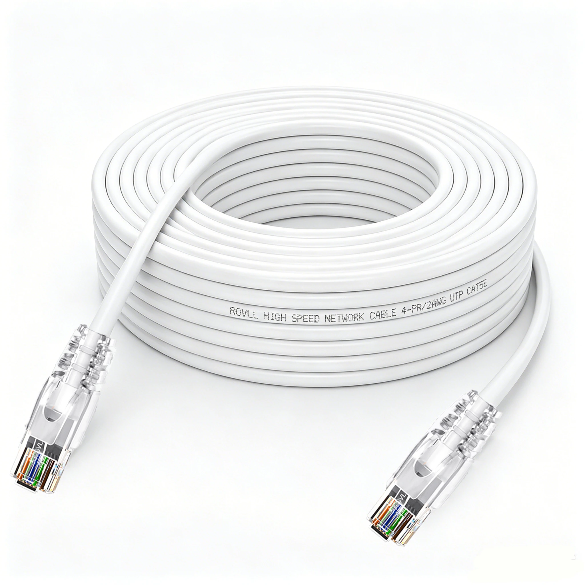 Cable Ethernet ROVLL CAT5e UTP RJ45, Cable de Red LAN, Cable de Internet de Alta Velocidad para Router, Laptop, PC, Computadora