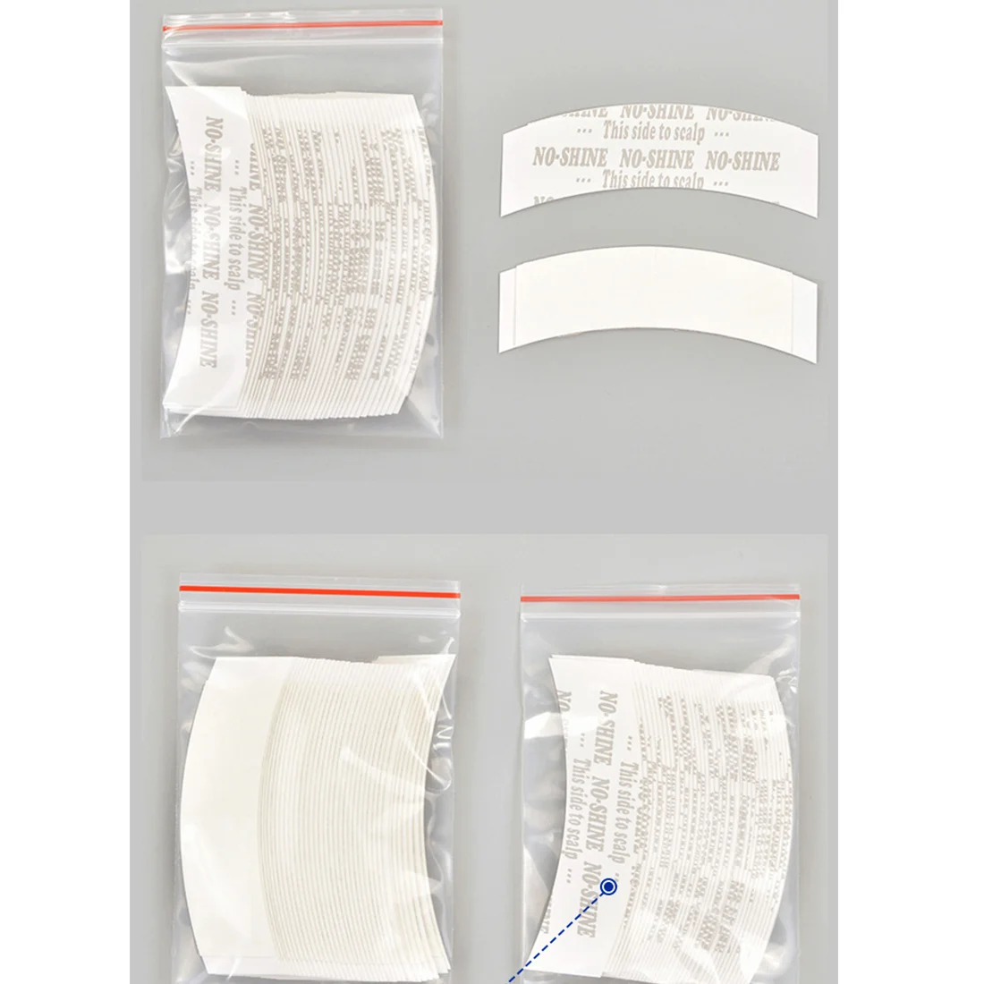 72 шт./партия, двойные клейкие накладные волосы