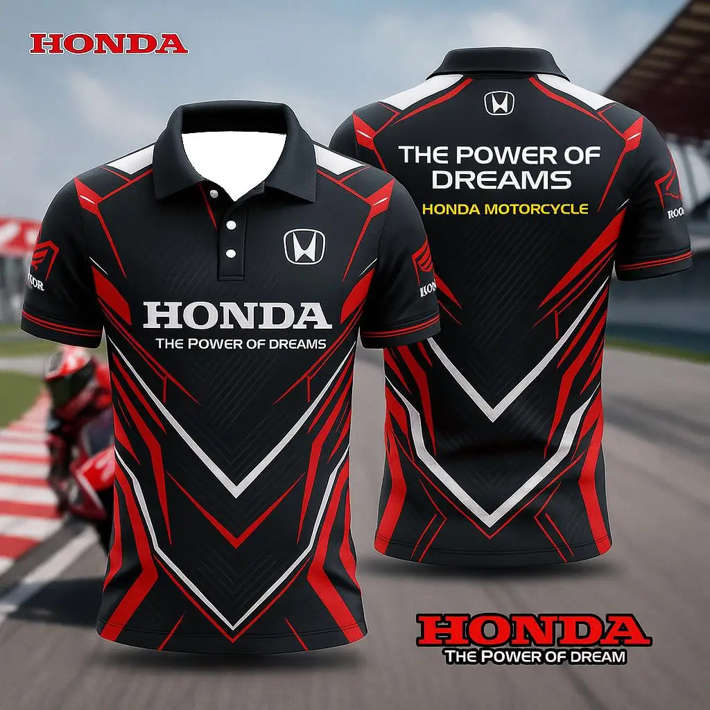 

2026 новейшая спортивная рубашка поло Honda Racing Car Special Edition, удобный и дышащий повседневный топ для мужчин на открытом воздухе