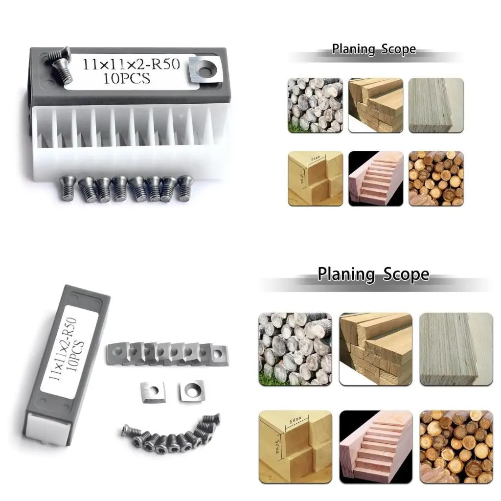 R9UF 11mm مربع كربيد الصلب القاطع إدراج السكاكين لأعمال النجارة المسوي إدراج القاطع مثالية للأغراض العامة