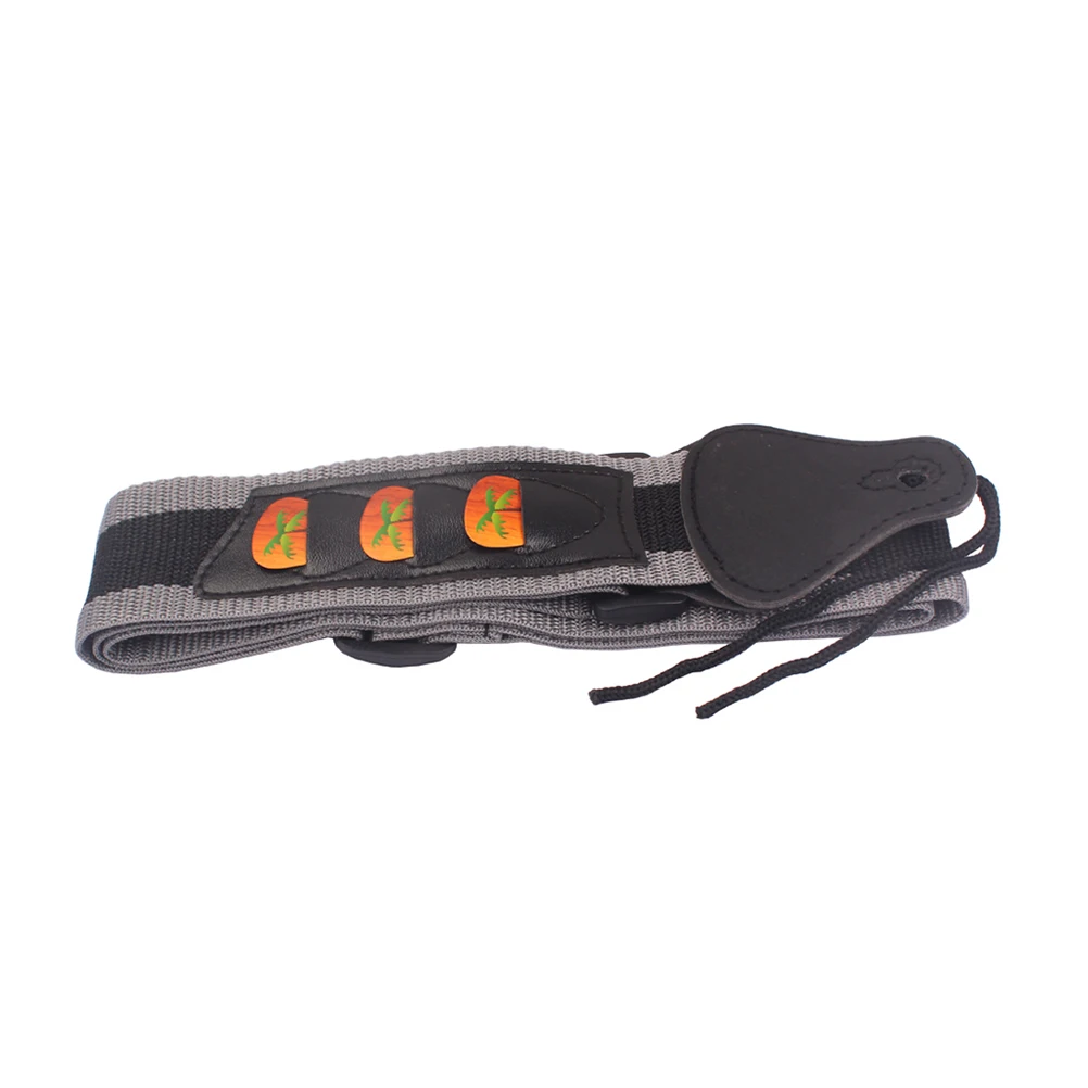 

Guitar Strap 3 Pick Holder for Electric Acoustic Guitar Bass Belt Plectrum Case Tuner Accessories Musical Instruments