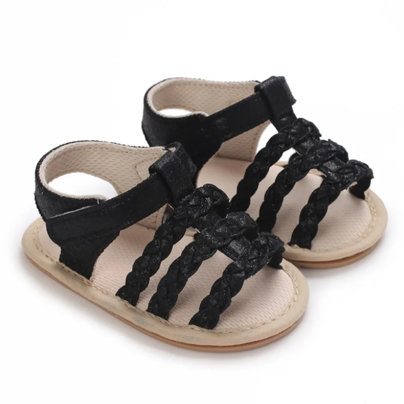 Neue 0-18M Baby Einfarbige Lässige und Bequeme Babysandalen für Mädchen, Atmungsaktive und Leichte Sommer-Sandalen mit Offener Zehenpartie – Detail 12