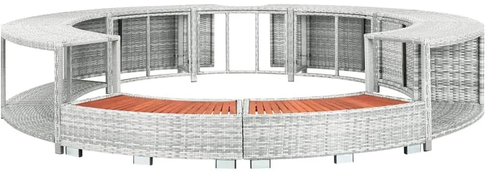 Spa Surround Poly Rotan Moderne Hot Tub Surround Ingebouwde Opslag Gebied En Een Uitgesneden Sectie Voor Een power Pack, zwembad Douche