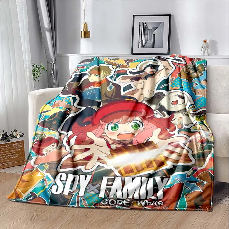 Cartoon Kawaii-S-SPY-X-FAMILY-Anime Cute Super Soft Throws Blanket,Warm Cozy Blanket for Sofa,Bedroom,Living Room,Travel,Hiking